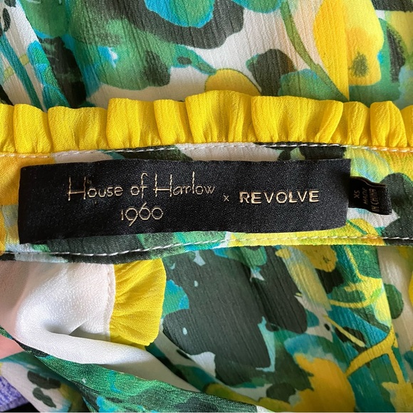 House of Harlow 1960 x Revolve Novia Maxi Dress in Kelly Green Floral size XS - Picture 4 of 12